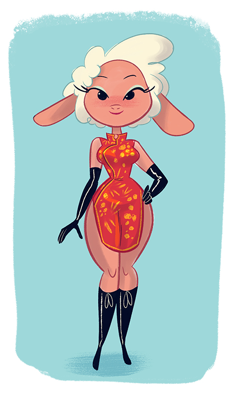 1girl, chinese_clothes, leggy_lamb, sheep_girl, tagme
