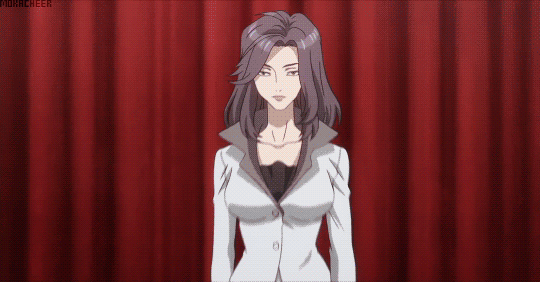 1girl, animated, animated_gif, kiseijuu, long_hair, purple_hair, solo, tamiya_ryouko