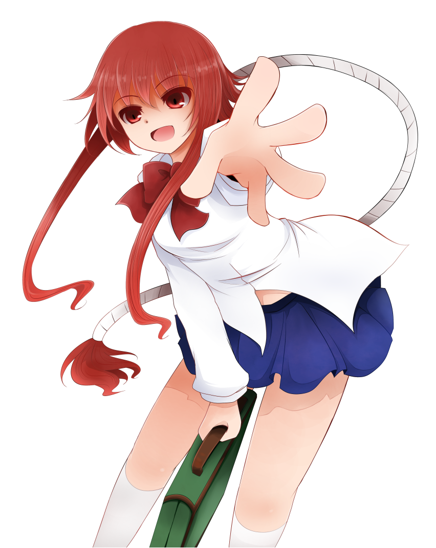 1girl, arano_oki, bag, bow, bowtie, briefcase, etomo_shuko, long_hair