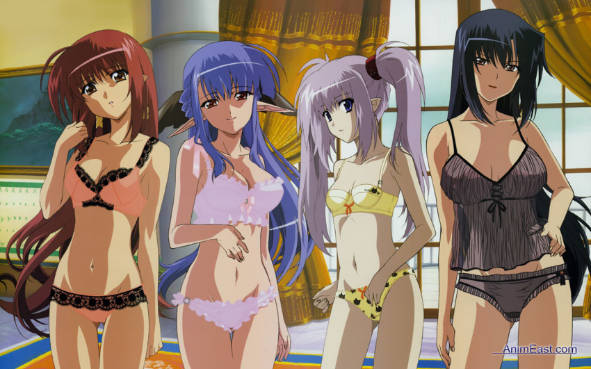 benibara_nadeshiko, lisianthus, nerine, panties, pointy_ears, primula, shuffle!, underwear