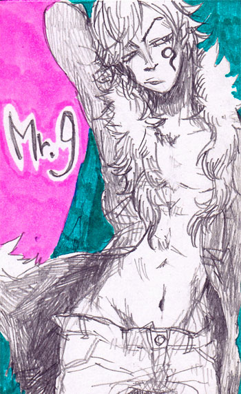 1boy, baroque_works, facial_mark, male_focus, mister_nine, one_piece, open_clothes, open_shirt