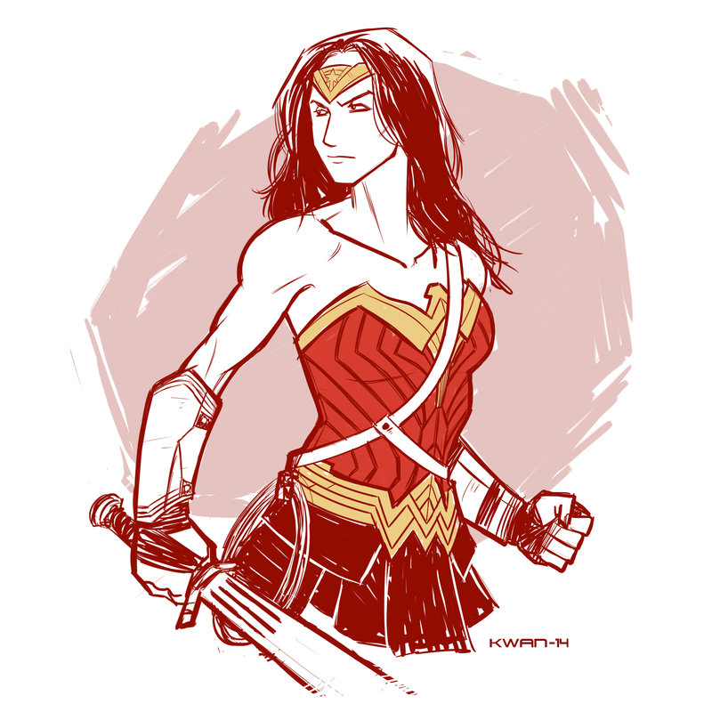 1girl, amazon, armor, belt, clenched_hand, dawn_of_justice, dc_comics, dccu