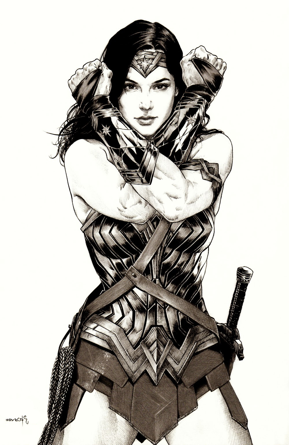 1girl, amazon, armlet, armor, bangle, belt, bracelet, dawn_of_justice