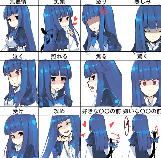 bad_id, blue_hair, blush, cat_tail, chart, closed_eyes, colxy, dress