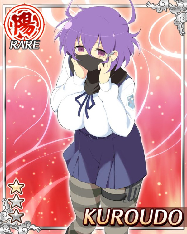 1girl, kuroudo_(senran_kagura), looking_at_viewer, mask, official_art, purple_hair, senran_kagura, senran_kagura_(series)