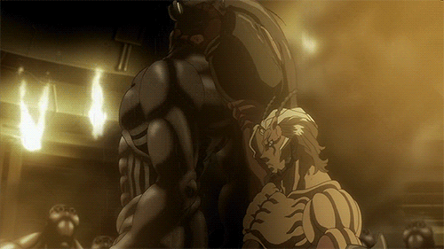 1boy, animated, animated_gif, black_eyes, blood, cockroach, cockroach_(terra_formars), death