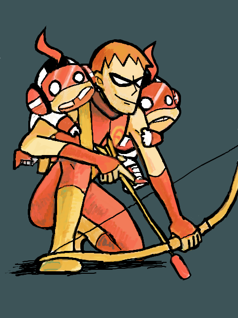 3boys, arrow, bodysuit, bow_(weapon), brothers, cartoon_network, dc_comics, domino_mask