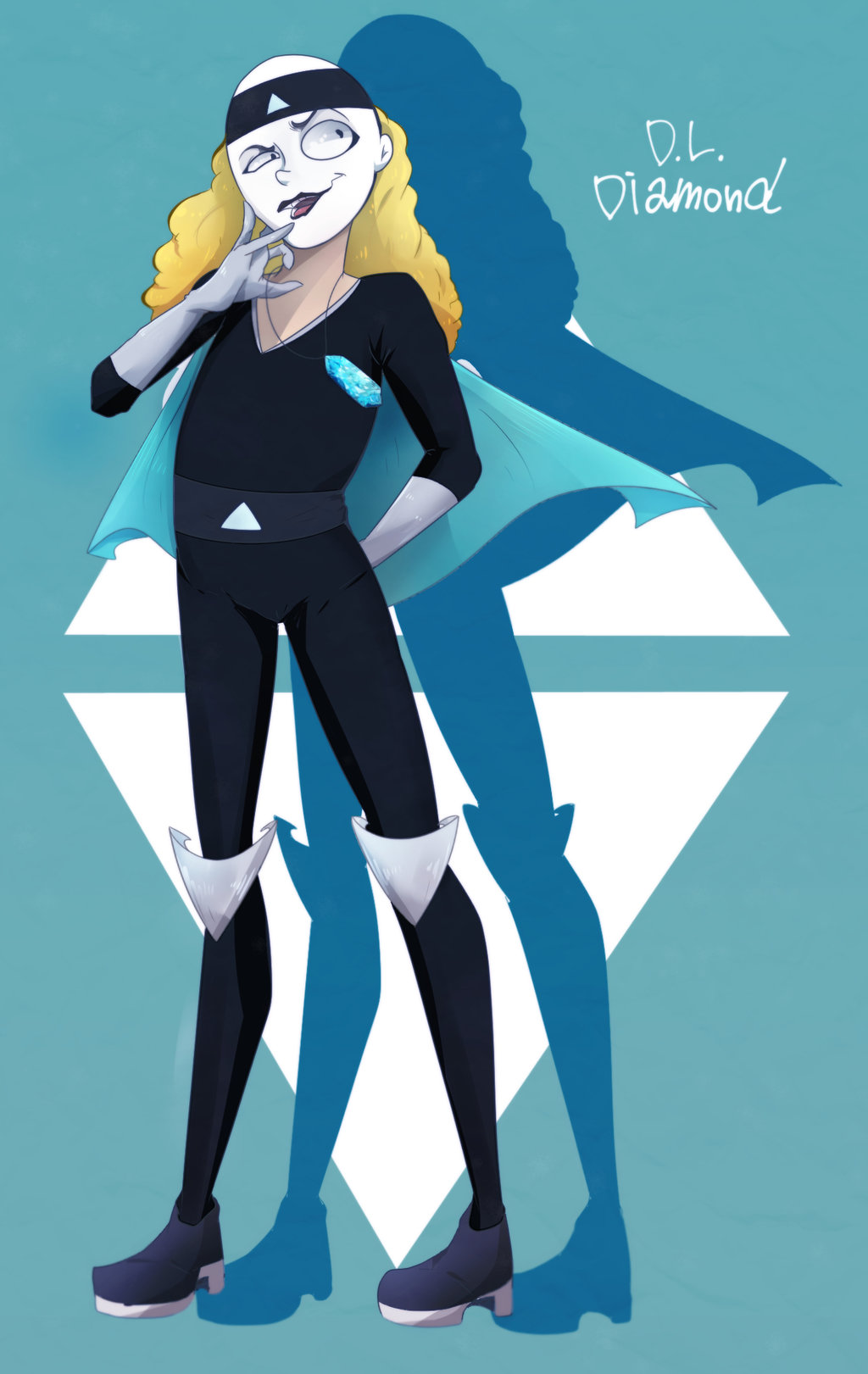 1boy, blonde_hair, d.l._diamond, lipstick, makeup, skullet, superjail