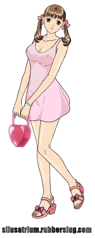 breasts, cleavage, cool_devices, fujisawa_ayana, silusatrium, watermark, yellow_star