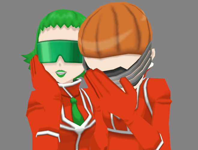 10s, 2girls, akebi_(pokemon), bara_(pokemon), gloves, green_hair, green_lipstick, lipstick