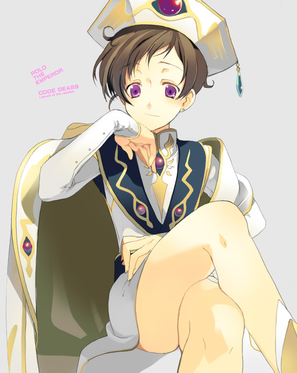 bad_id, brown_hair, code_geass, earrings, emperor_suit, hat, jewelry, k_(artist)