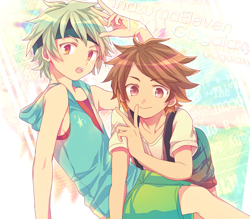 2boys, child, headband, ibuki_munemasa, inazuma_eleven, inazuma_eleven_(series), inazuma_eleven_go_galaxy, maimu_(polka)