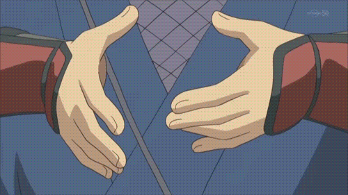 1boy, animated, animated_gif, barbaracle, hand_signs, pokemon, pokemon_(anime), smokescreen