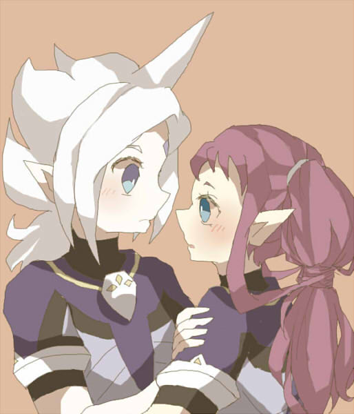 1boy, 1girl, blue_eyes, blush, faramu_diite, inazuma_eleven_(series), inazuma_eleven_go, inazuma_eleven_go_galaxy