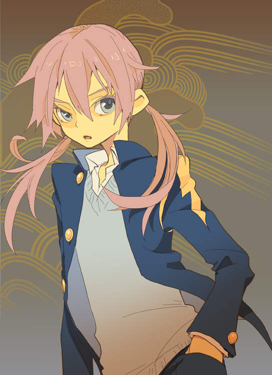 1boy, 4444yon, child, gakuran, inazuma_eleven, inazuma_eleven_(series), kirino_ranmaru, long_hair