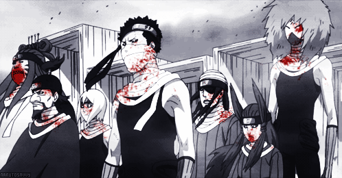 1girl, 6+boys, akebino_jinin, akebino_jinin_(edo_tensei), animated, animated_gif, blood, headband, hoozuki_mangetsu, hoozuki_mangetsu_(edo_tensei), kuriarare_kushimaru, kuriarare_kushimaru_(edo_tensei), lowres, mask, momochi_zabuza, momochi_zabuza_(edo_tensei), multiple_boys, munashi_jinpachi, munashi_jinpachi_(edo_tensei), naruto, naruto_shippuuden, ringo_ameyuri, ringo_ameyuri_(edo_tensei), suikazan_fuguki, suikazan_fuguki_(edo_tensei), watermark