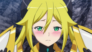 1girl, animated, animated_gif, blonde_hair, blue_eyes, long_hair, lowres, navel