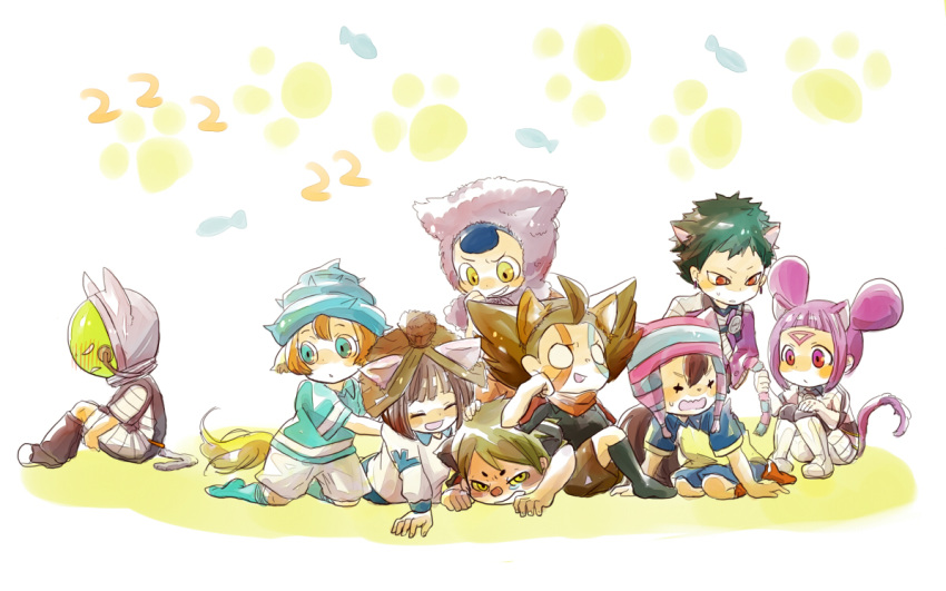 animal_ears, character_request, domen_shuichiro, helmet_(inazuma_eleven), inazuma_eleven, inazuma_eleven_(series), kogure_yuuya, konko_araya