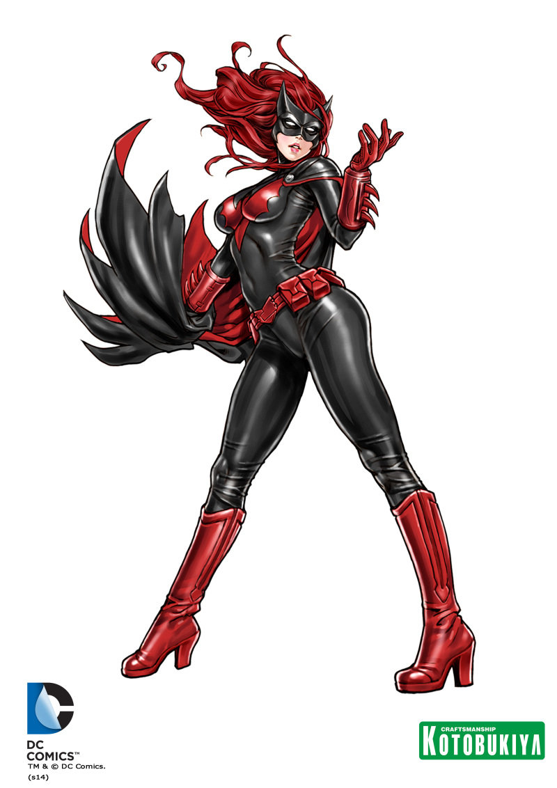 1girl, batman_(series), batwoman, belt, bodysuit, boots, breasts, cape