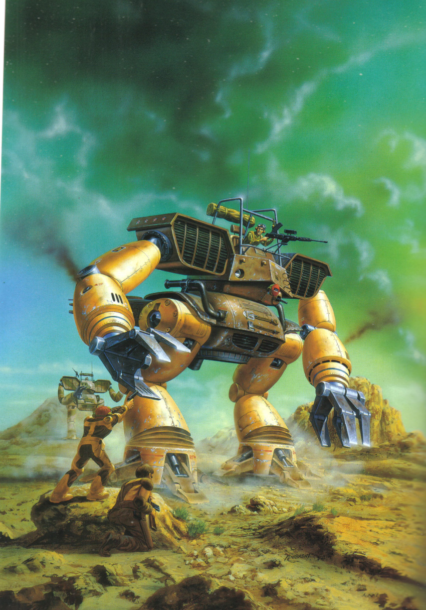 desert, gallop_(mecha), gun, handgun, jiron_amos, mecha, pistol, sentou_mecha_xabungle
