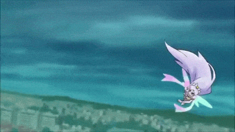 2girls, animated, animated_gif, arm_warmers, boots, bow, brooch, cure_fortune, cure_tender, dark_persona, dress, epic, fighting, hair_ornament, hair_ribbon, happinesscharge_precure!, heart_hair_ornament, hikawa_iona, hikawa_maria, jewelry, knee_boots, long_hair, lowres, magical_girl, multiple_girls, ponytail, precure, purple_dress, purple_hair, ribbon, siblings, sisters, thigh-highs, thigh_boots