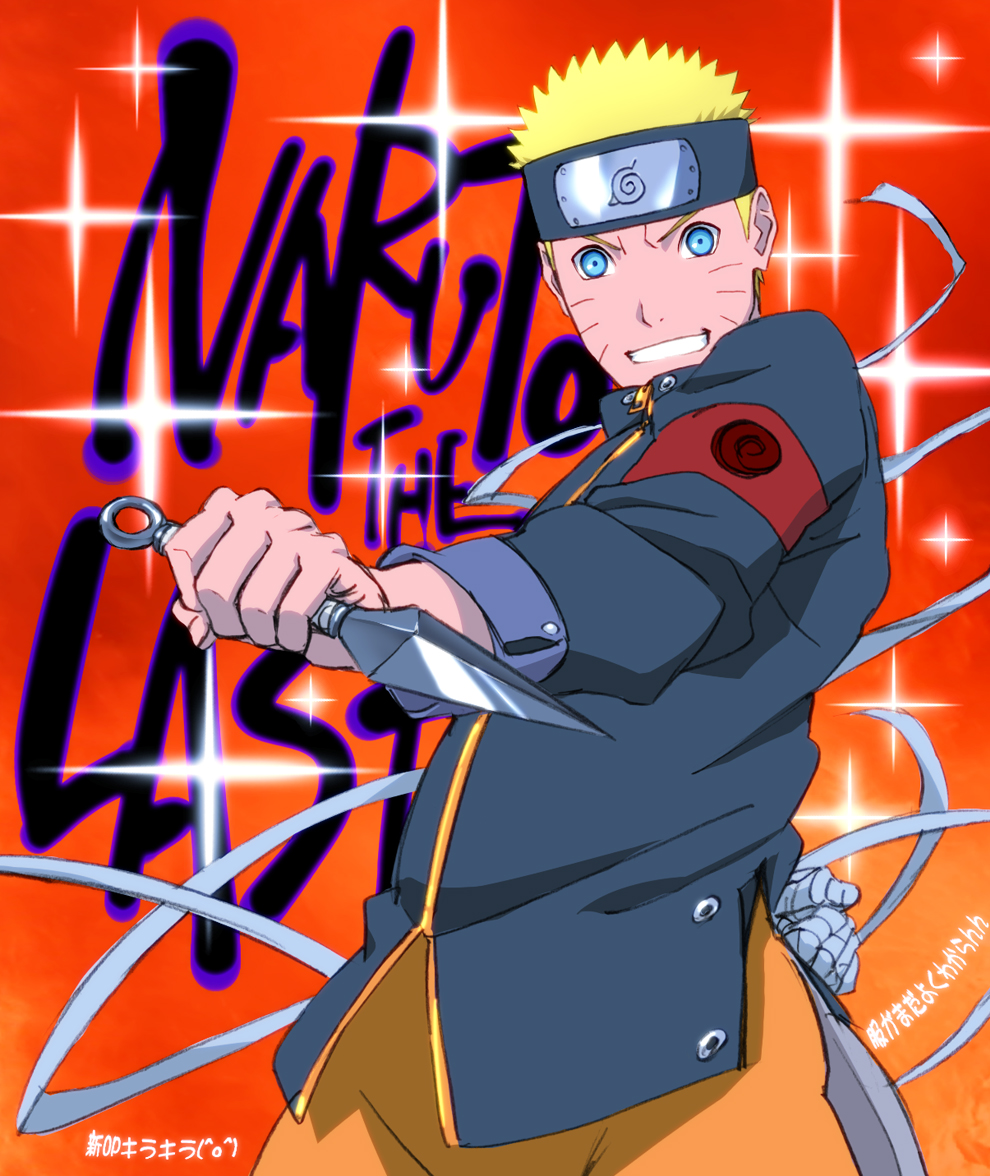 1boy, bandage, blonde_hair, blue_eyes, naruto, naruto:_the_last, short_hair, solo