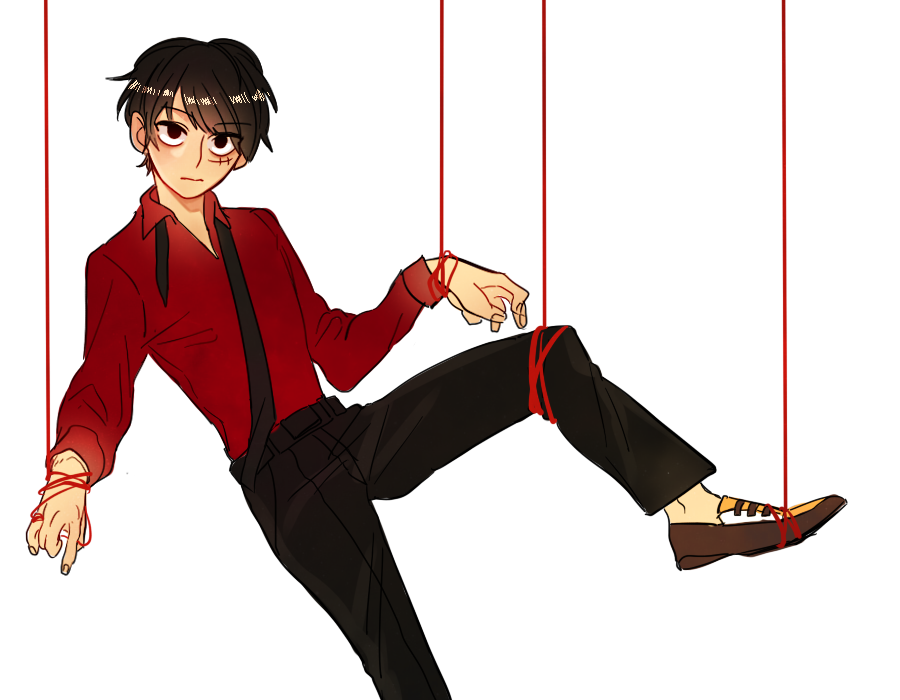 1boy, formal, headwear_removed, jeremy_(artist), male_focus, monkey_d_luffy, necktie, one_piece