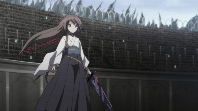 androgynous, brown_hair, kazehaya_kamito, ren_ashbell, seirei_tsukai_no_blade_dance, sword, trap, weapon