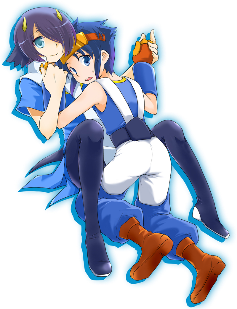 2boys, battle_spirits, battle_spirits:_brave, boots, child, demon_boy, gonta_kahoru, horns