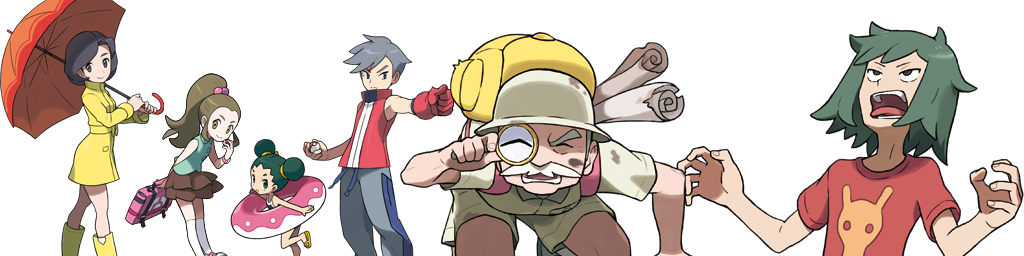 10s, bird_keeper_(pokemon), npc_trainer, official_art, parasol_lady_(pokemon), poke_maniac, pokemon, pokemon_(game), pokemon_oras, ruin_maniac_(pokemon), school_kid_(pokemon), tuber_(pokemon), vector_trace
