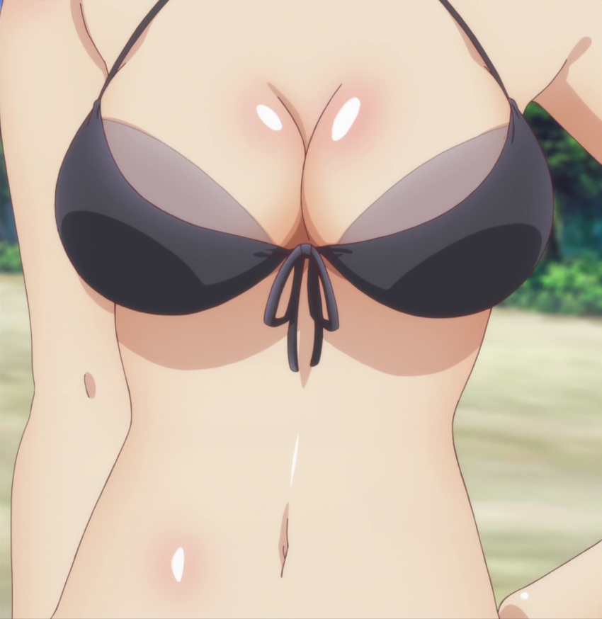 1girl, bikini, bra, breasts, cleavage, koganuma_minori, navel, outbreak_company