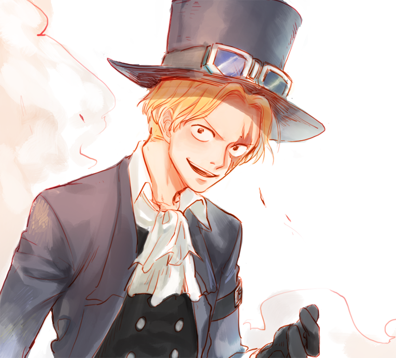 1boy, blonde_hair, cravat, dust, formal, gloves, goggles, goggles_on_hat