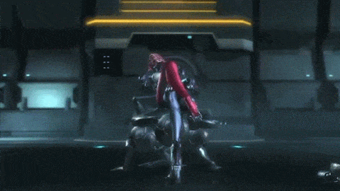 1girl, animated, animated_gif, bodysuit, dark_skin, dwarf_gekko, legs, legs_crossed