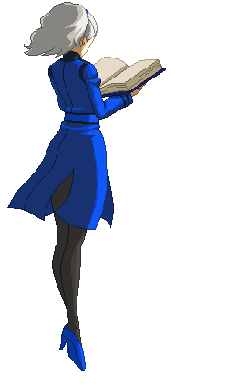 animated, animated_gif, atlus, book, hairband, high_heels, lowres, margaret