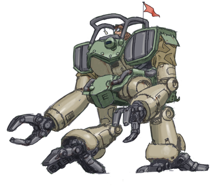flag, gallop_(mecha), goggles, lowres, mecha, sentou_mecha_xabungle