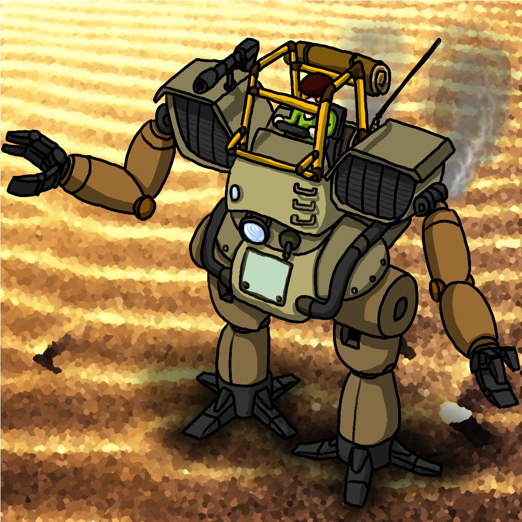 gallop_(mecha), hirodango, mecha, sentou_mecha_xabungle, smoke