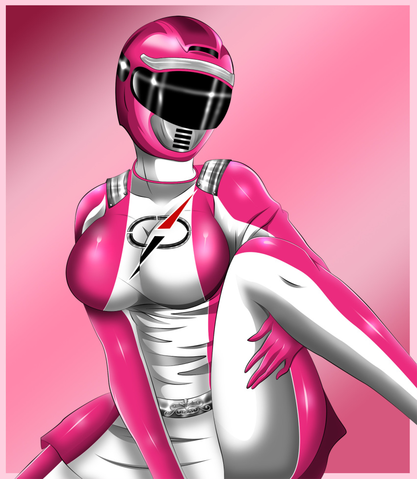 boukenpink, breasts, gogo_sentai_boukenger, legs, nishihori_sakura, pose, queen_vegeta_69, skirt