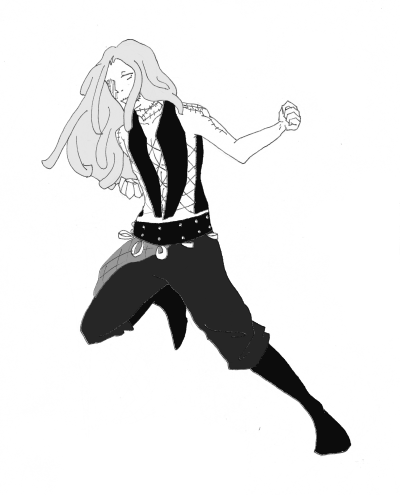 1boy, hairlocs, heat_(one_piece), lowres, male_focus, monochrome, one_piece, solo
