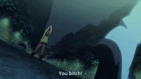 1boy, 1girl, animated, animated_gif, black_hair, boots, braid, cross