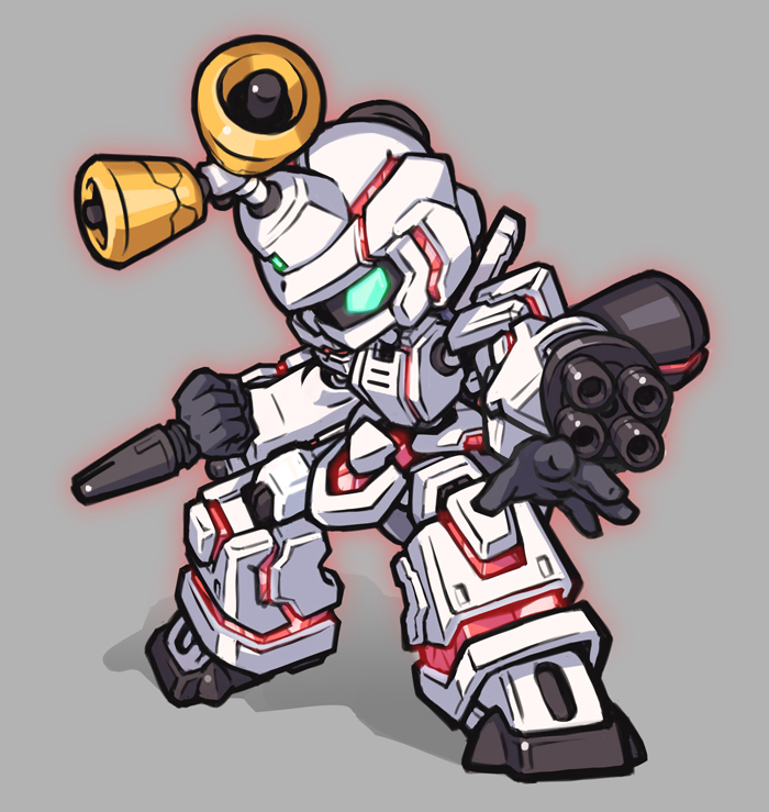 crossover, gundam, gundam_unicorn, mecha, medarot, metabee, nt-d, roke