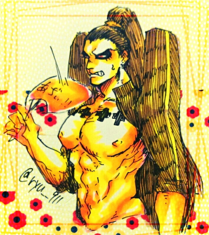 1boy, black_hair, dressrosa, fan, ideo, male_focus, one_piece, open_clothes