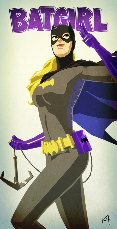 1girl, batgirl, batman_(series), belt, blonde_hair, cape, character_name, dc_comics, gloves, grapnel, grapple, kit, mask, solo, stephanie_brown
