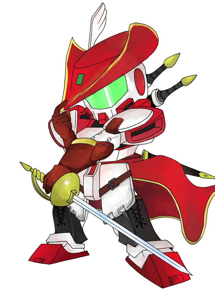 80s, chibi, gloves, gm_(mobile_suit), gm_command, gundam, gundam_0080, hat
