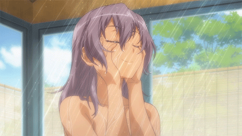 1boy, androgynous, animated, animated_gif, brown_hair, closed_eyes, dark_skin, hoshino_daruku