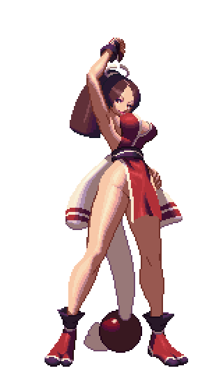 animated, animated_gif, bouncing_breasts, breasts, brown_hair, cleavage, fan, king_of_fighters