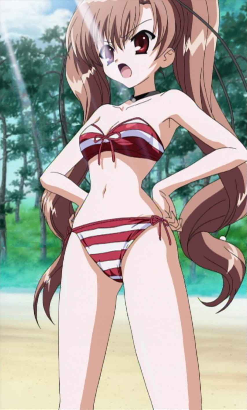 brown_hair, cap, h2o_footprints_in_the_sand, highres, long_hair, red_eyes, screencap, stitched