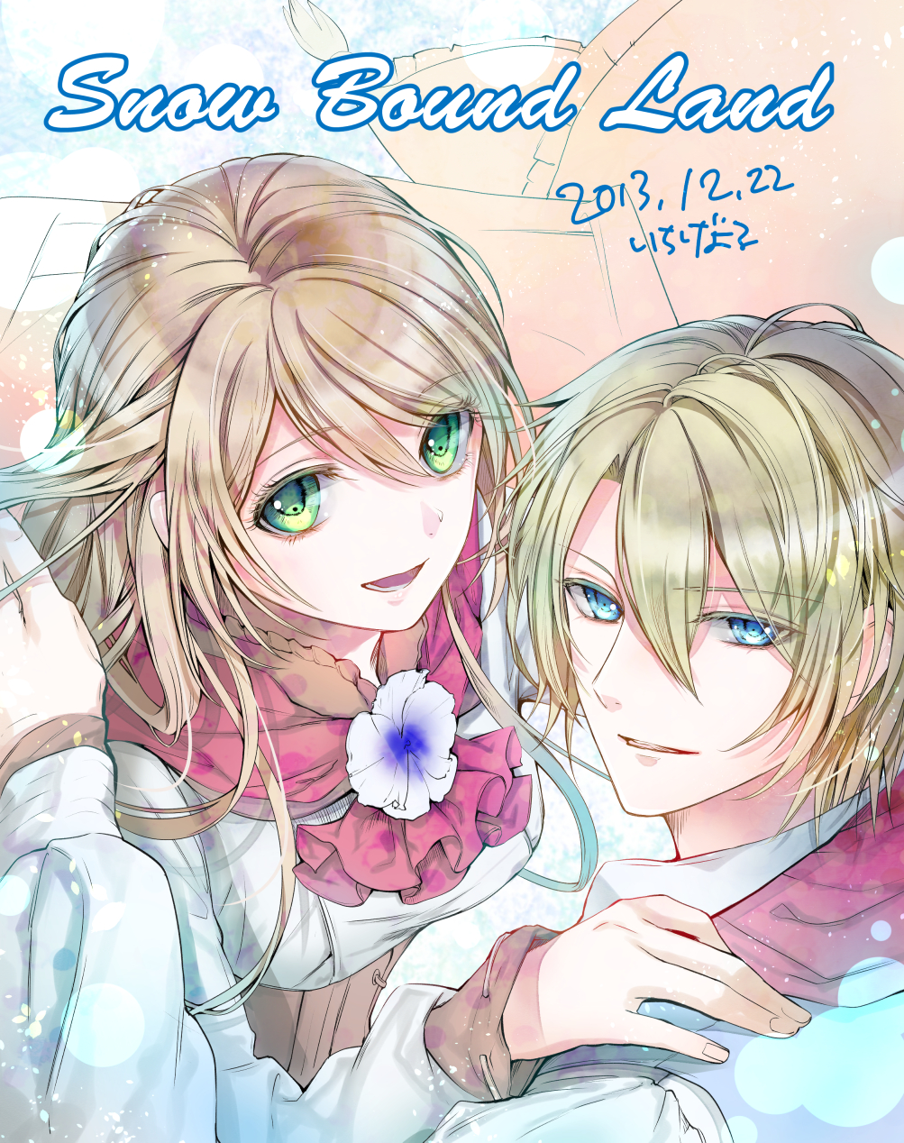 blonde_hair, gerda, green_eyes, ichige_yoru, kai_(snow_bound_land), snow_bound_land