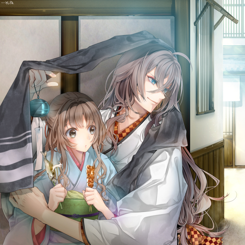 brown_eyes, brown_hair, ichige_yoru, kayo_(ken_ga_kimi), ken_ga_kimi, tokugawa_iemitsu