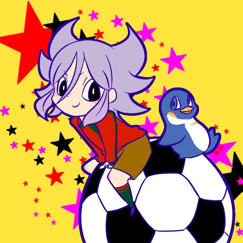 1boy, ball, bird, chino_(kapuriko1023), flat_color, inazuma_eleven_(series), inazuma_eleven_go, male_focus