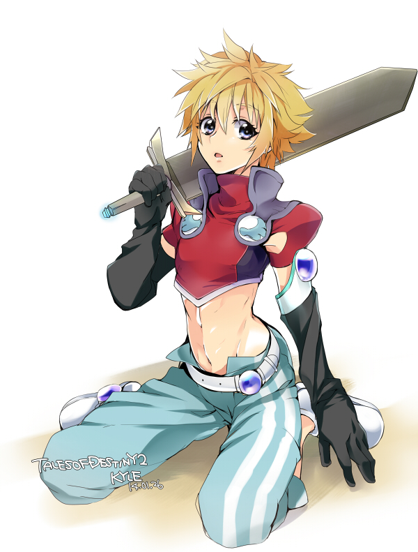 10s, 1boy, 2014, bad_id, bangs, belt, black_gloves, blonde_hair
